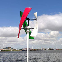 Vertical Wind Turbine Generator 3 Blades, Free Energy 600w MPPT Controller for Home Factory Use (24v 48v 300RPM)