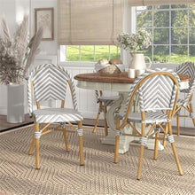 Furniture of America Acti Modern Aluminum Patio Dining Chair Set of 4 Gray