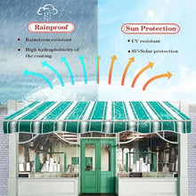 WZUOPG Manual Retractable Awning Door Window Awning Shelter Outdoor Canopy Home Deck Canopy with Manual Crank Handle（Frame Included ）