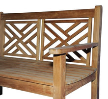 GOLDENTEAK Teak Chippendale Bench 4 Ft Outdoor Patio Garden Bench, Premium Grade-A Teak Wood Furniture for Porch, Deck, Lawn & Backyard Seating, Natural Oil Finish