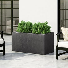 roomfitters Outdoor Large Square MGO Planter for Modern Spaces, Durable 35'' Length Design, Black
