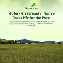 Outsidepride Western Native Grass Seed Mix - 25 lbs. Perennial Blend of Warm & Cool Season, Drought Tolerant Grass Seed for Natural Landscaping w/Wildflower, Soil Health Improvement & Erosion Control