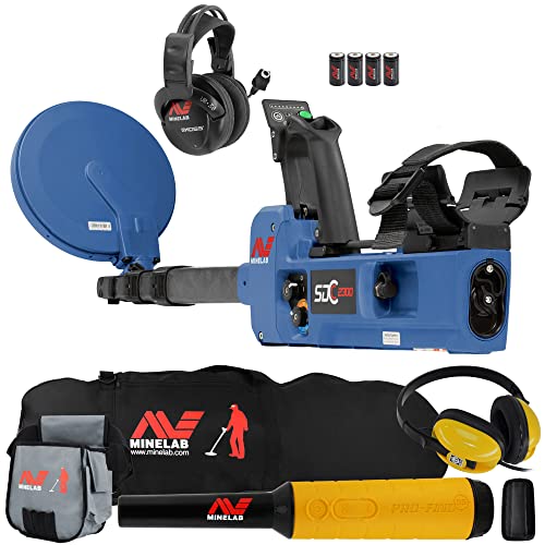 Minelab SDC 2300 Metal Detector Bundle w/Pro Find 35, Waterproof Headphones & More (5 Items)