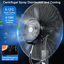 DYUNCZ Ndustrial Misting Fan, Pedestal Fan with Mister, Outdoor Misting Fan Commercial Oscillating Fan, Large Mist Fans with 90° Oscillating, 3 Speeds, 11 Gallon Large Tank(71cm/28)
