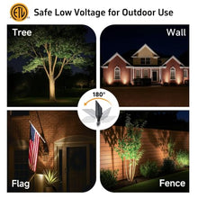 Gardenreet Die-Cast Brass Spot Light Outdoor - 12V Uplighting Waterproof, LED Low Voltage Landscape Lights, Metal Bronze for Fence Fountain Without MR16 Bulbs (12 Pack)