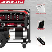 A-iPower 5000-Watt Portable Generator Gas Powered, CO Sensor Shutdown, Heavy Duty Generators with 223cc OHV Engine for Jobsite, RV, Home Backup, Emergency (GXS5000)