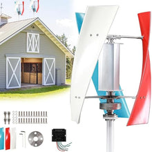 6000w Wind Turbine Generator Kit,3 Blade Vertical Axis Generators, Electromagnetic Portable Vertical Helix Charger Controller, For Home, Business,Industrial Energy Supply 3color-48V