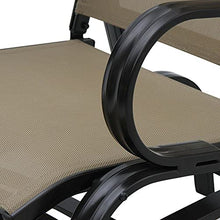 Patio Glider Armchair Metal Rocking Arm Chair Swing Garden Porch Rocker Seat
