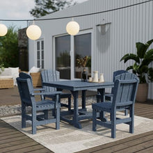 Wildridge® Heritage 44”x44” Dining Table Set, Patriot Blue - Outdoor All-Weather Poly Dining Furniture for Patio, Porch, Deck