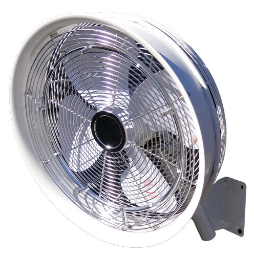 HydroMist Misting Fan, High-Pressure Oscillating, Stainless Steel