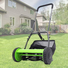 Push Lawn Mower with Adjustable Height, Environmentally Friendly Design, and Manganese Steel Blades for Efficient Lawn Care in Small Yards, Gardens, and Residential Areas(16in)