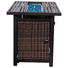 Flash Furniture 45"x25" Outdoor Propane Fire Pit Table, Black