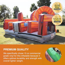 JumpOrange Shadow Obstacle Course Bounce House Inflatable with Blower Piece 4