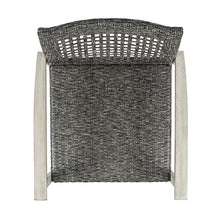 Great Deal Furniture GDFStudio Outdoor Wood and Wicker Club Chairs Set of 4 Gray Finish Mixed Black