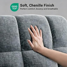 Pipishell Power Recliner Chair for Adults, One-Touch Synchronized Reclining, Oeko-TEX Chenille Fabric Electric Recliner with Remote USB Ports, Cup Holder & Side Pockets, for Living Room & Bedroom