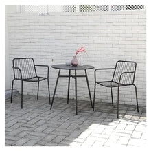 Balcony Table and Chair Set Wrought Iron Outdoor Leisure Table Garden Furniture Sets And Chair Modern Patio Furniture Balcony Open-air Cafe Tea Table Bistro Table Set ( Color : 2 chairs 1 table-D )