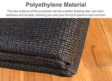 WYBB Shade Cloth 90% Black Shade Cloth Taped Edge with Buttonhole, Rectangle Courtyard Shade Netting, for Livestock Housing/Plant Cover/Backyard/Sun Room (Size : 10m x 12m)