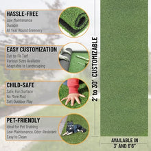 Ottomanson Artificial Turf Golf Hitting Mat Green