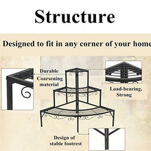 ZOCWJK Plant standPotted Plant Stand Iron 3 Tier Plant Stand Succulent Shelf Balcony Simple Indoor Garden Flower Pot Shelf Bookshelf Home Decor Plant Display,