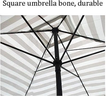 KOMFGT Rectangular Stripe Patio Umbrella, Beach Umbrella Without Base, Market Table Umbrella for Garden Beach Outdoor