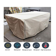 Garden Furniture Patio Set Cover Tablecloth Tarpaulin Outdoor Table Chair Waterproof Sunscreen Dust-Proof Protective Cover Rectangular, Customizable ALGFree (Color : A, Size : 300x260x100cm)