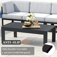 Vakollia 11 Pieces Aluminum Patio Furniture Set with Coffee Table Black/Light Grey