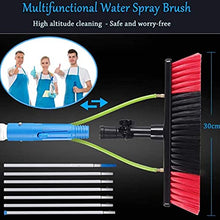 Window Cleaning Pole, Solar Telescopic Cleaner Kit, Water/Hose Fed Extendable Pole, Window Cleaning Brush Equipment, Cleaning Photovoltaic and Solar Panel,11m/36ft