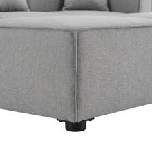 Outdoor Escape Gray 7-Piece Outdoor Patio Upholstered Sectional Sofa, Cushioned Seating, Durable Frame, Outdoor Lounge Set