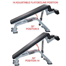 Valor Fitness DF-1 Adjustable Decline/Flat Bench Black/Chrome