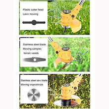Tool Cordless Lawnmower Retractable Lightweight and Powerful Lawnmower Lightweight and Convenient Cutting Diameter of 15 cm Lawnmower (13000mAh)