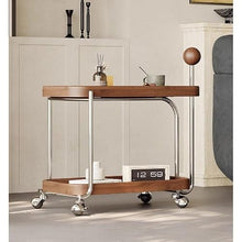 CHmrfvqtus Couch Side Table Dining Cart Wooden Sofa Side Table Living Room Home Simple Movable Bedside