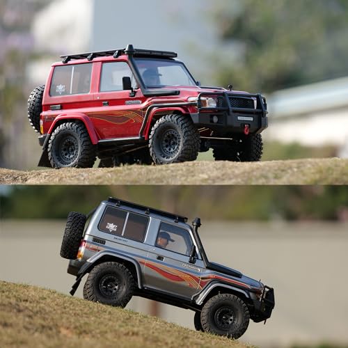 JIKEFUN RC Car LC71 RTR 4WD Rock Crawler Red