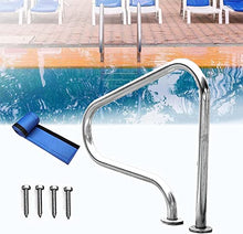 Swimming Pool Safety Hand Rail Pool Rail Pool Railing Pool Handrails Easy Mount Hand Rail Swimming Pool Railing Handrails for Inground Pool/Thick 1.5Mm