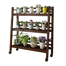 ZOCWJK Indoor Plant Stand for Multiple Plants 3 Tier Wood Corner Plant Shelf Rack Simple Outdoor Flower Pot Stand Holder,B-100cm