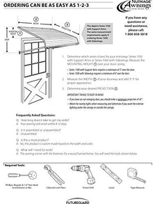 1500 Series Aluminum Door Canopy with Sidewings