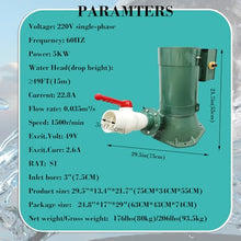 EQCOTWEA 5KW Hydroelectric Generator Set Water Power Generator 220V/60HZ
