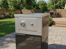 NewAge Products 12,000 BTU Natural Gas Side Burner, 304 Stainless Steel, Single Burner, Built-In Outdoor Kitchen, Pulse Ignition