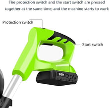 MekUk Garden Tiller & Cultivator Cultivators,Electric Cordless, 20V Portable Hand Tiller, with Rechargeable Battery and Charger, 97-127cm Adjustable Handle for Garden Care Compacted Soils and Lawn Yar