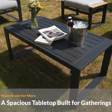 Sundale Outdoor 7-Piece Aluminum Patio Furniture Set with Cushions Blue