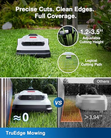 ECOVACS Goat A3000 LiDAR Robot Lawn Mower, Wire-Free Dual LiDAR Navigation, AI Obstacle Avoidance, 32V Power Platform, Smart App Control, Automatic Mapping, for Lawns Up to 3/4 Acre
