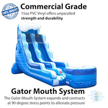 TentandTable 18FT Commercial Inflatable Water Slide & Blower, Blue Wave