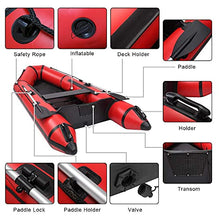 Generic Camping Survivals PVC Water Adult Assault Boat Red And Black