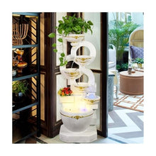 Outdoor Water Fountain Outdoor Water Fountains Decor Resin Indoor Fountain for Garden, Floor Patio, Deck, Porch, Backyard and Home Art (51.18inch)(Yellow)