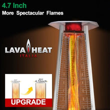 Lava CAPRI A-LINE 42000 BTU Portable Pyramid Patio Heater - 4.75" Glass Tube - 304 Stainless Steel - Triple Protection System (Propane, Stainless Steel)