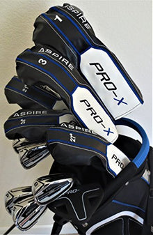 Pro Golf X Men's Complete Golf Club Set Right Handed Stiff Flex Black