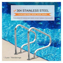 Pool Handrail, Stainless Steel Pool Railing, Silver Stainless Steel Railing for Swimming Pools, Outdoor Safety Entry Aid Grab Handle