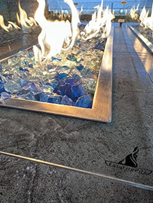EasyFirePits DIY Pro Tank-in-Table Linear Fire Table Kit w/Glass Windscreen, Stainless Steel Pan, Burner, and Professional Gas Connection Kit (70.5X13.5)