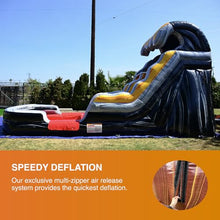 JumpOrange 15' Flame Commercial Water Slide with Splash Pool and Blower