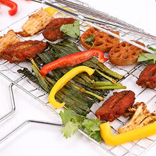 AFPSDLFJDLS Bbq Non-stick Grilling Basket Grill Mesh Mat Meat Vegetable Steak Picnic Party Barbecue Tool Heat Resistant(33 * 20cm)