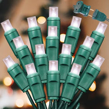 LAMPHOME 1200LED (24pk of 50L) String Lights, LED Christmas Lights, 6" SPACING,Green Wire, White
